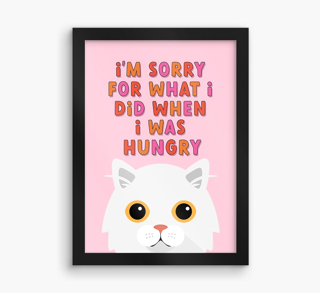 Sorry For What I Did: Personalised {breedCommonName} Framed Print