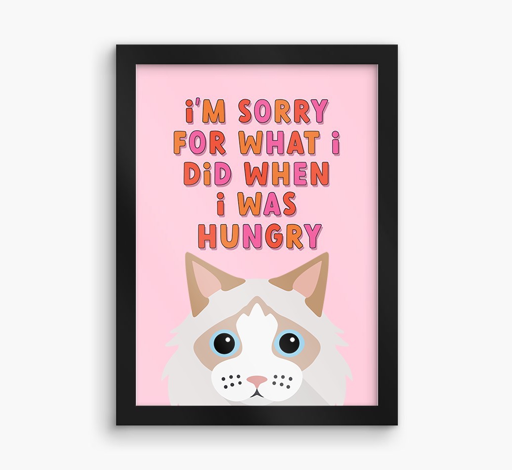 Sorry For What I Did: Personalised {breedCommonName} Framed Print