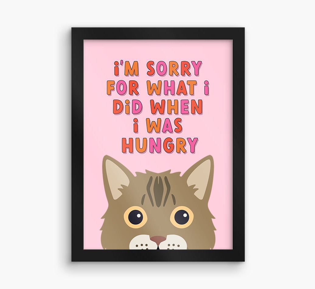 Sorry For What I Did: Personalised {breedCommonName} Framed Print