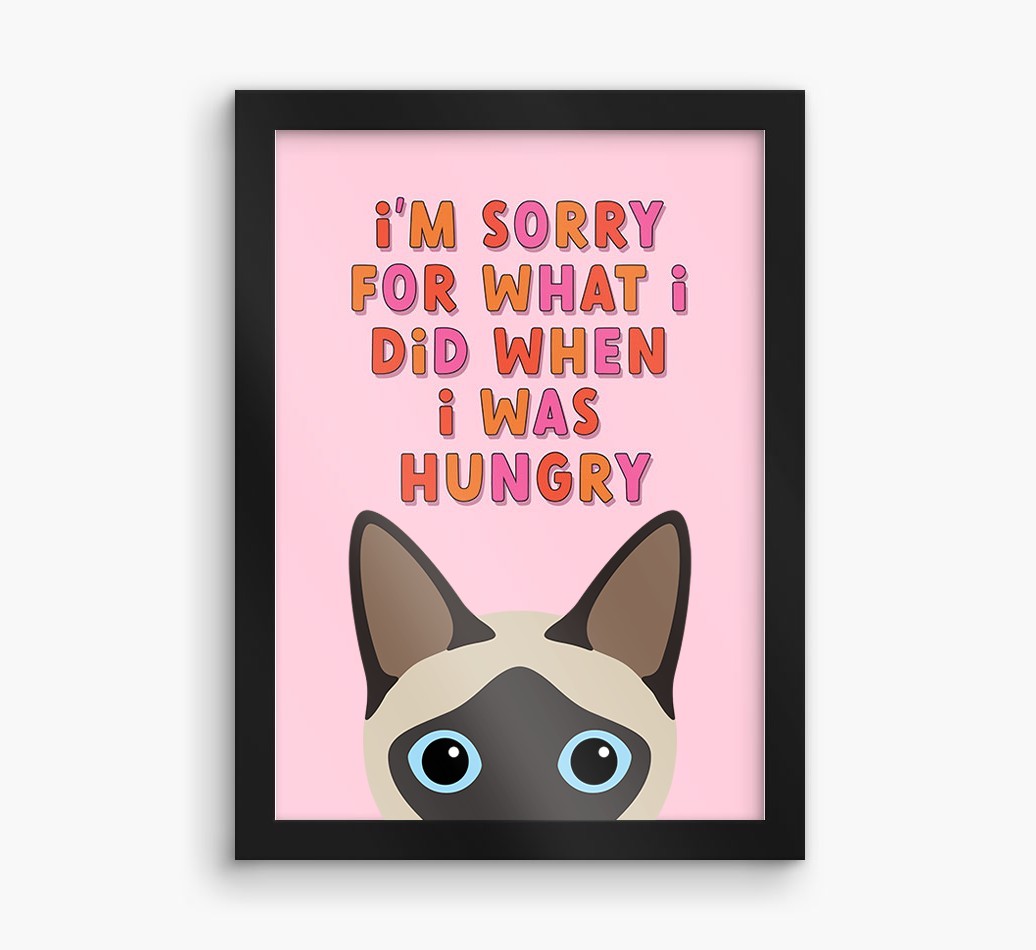 Sorry For What I Did: Personalised {breedCommonName} Framed Print