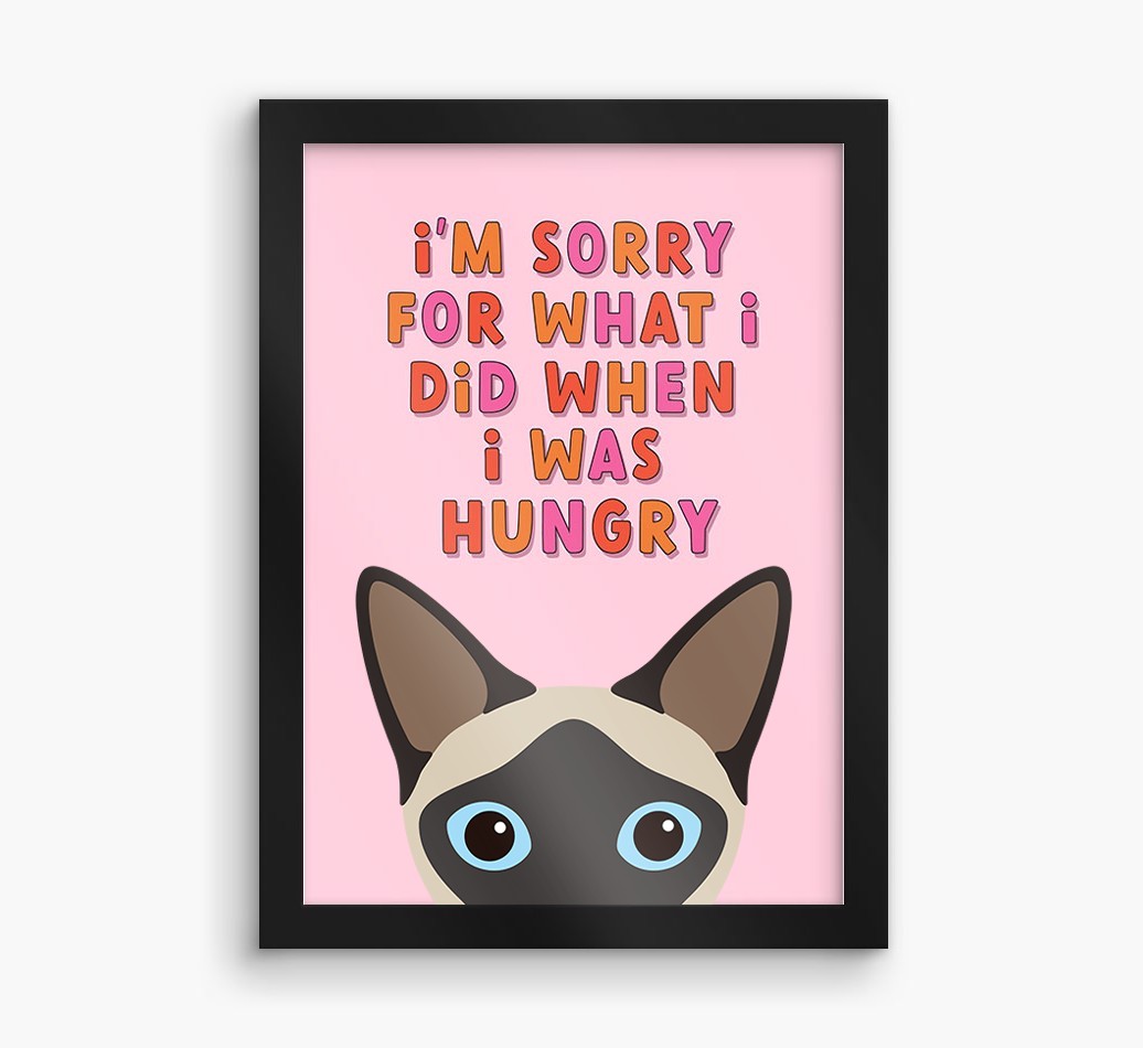 Sorry For What I Did: Personalised {breedCommonName} Framed Print