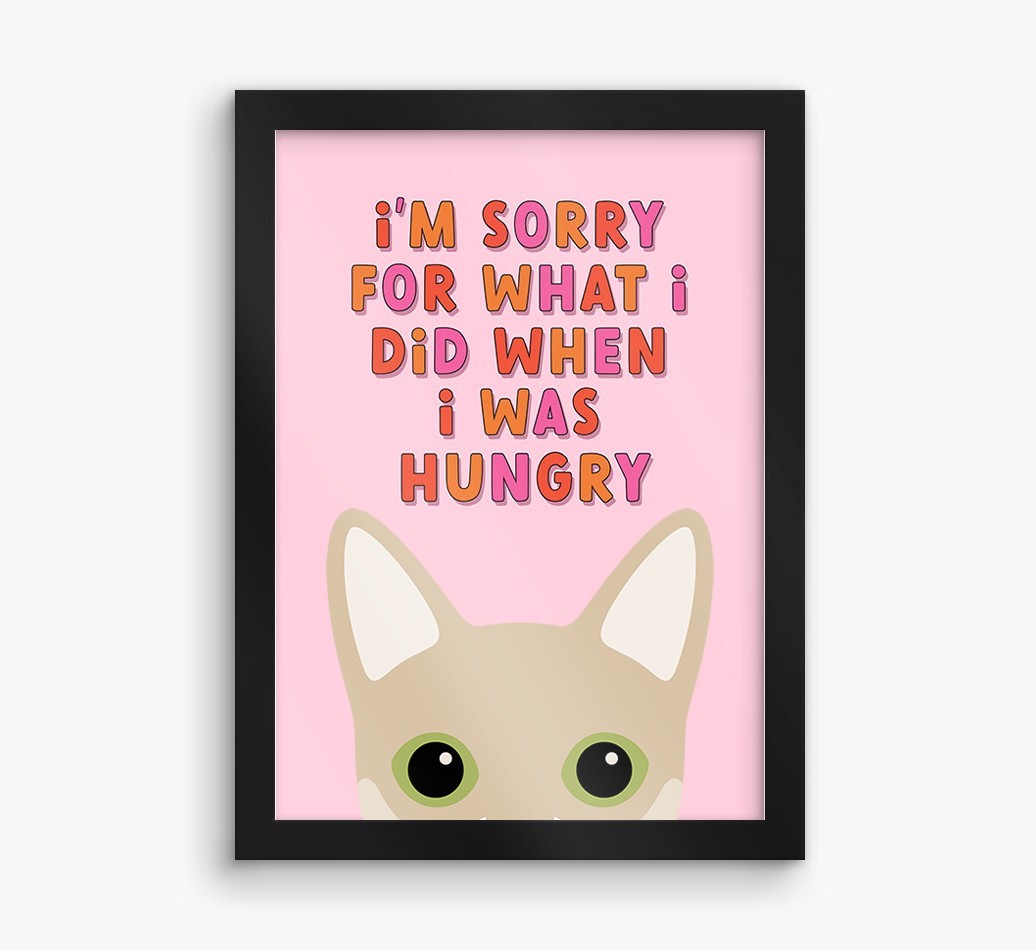 Sorry For What I Did: Personalised {breedCommonName} Framed Print