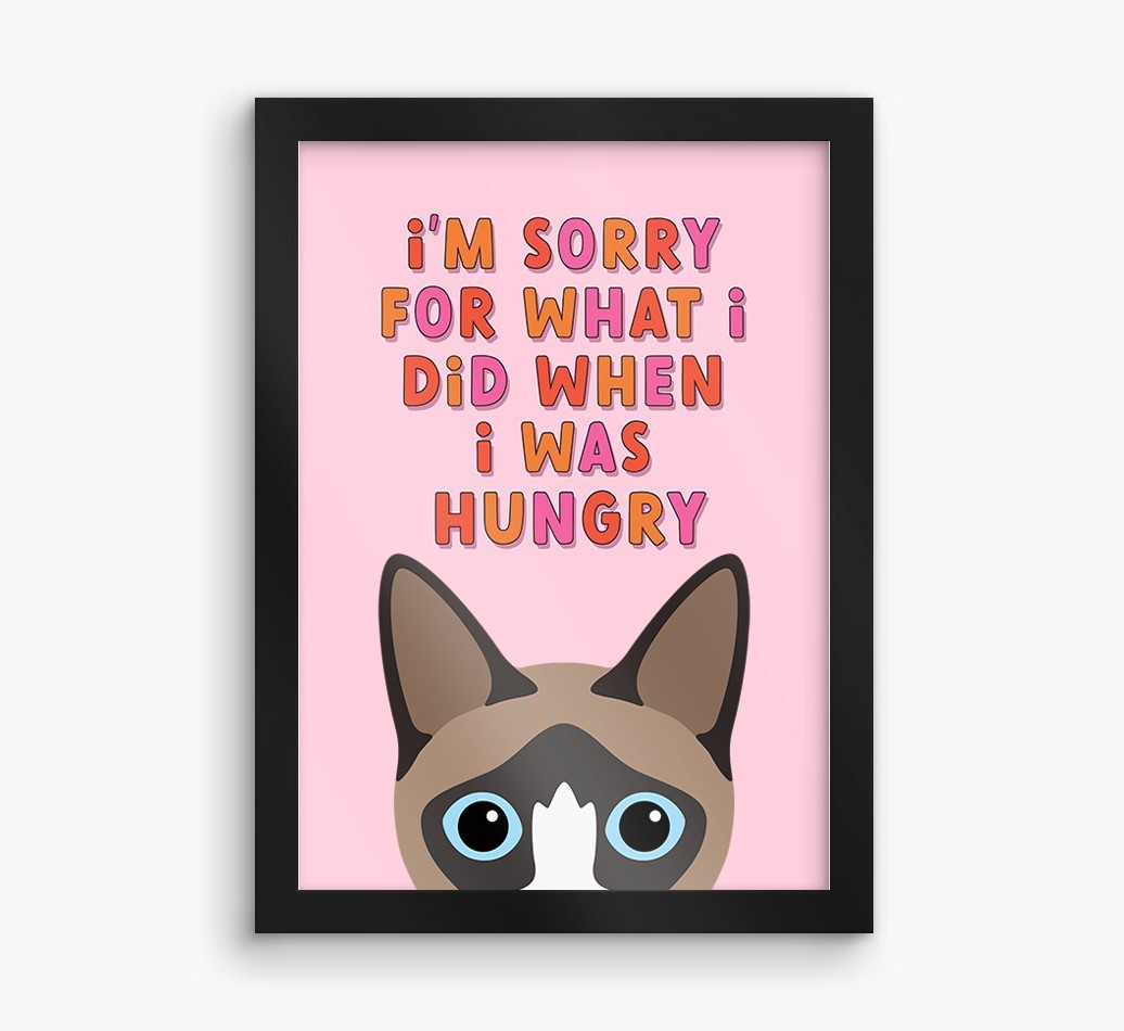 Sorry For What I Did: Personalised {breedCommonName} Framed Print