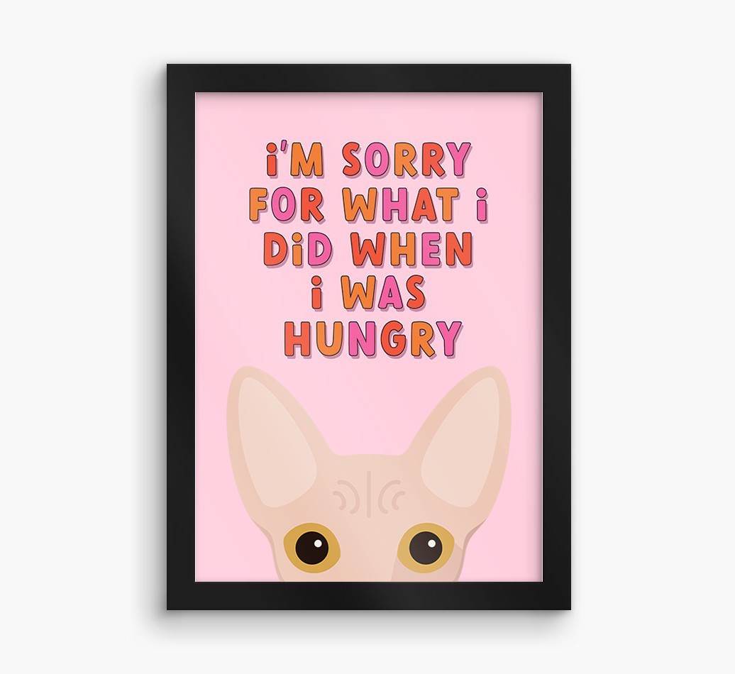Sorry For What I Did: Personalised {breedCommonName} Framed Print