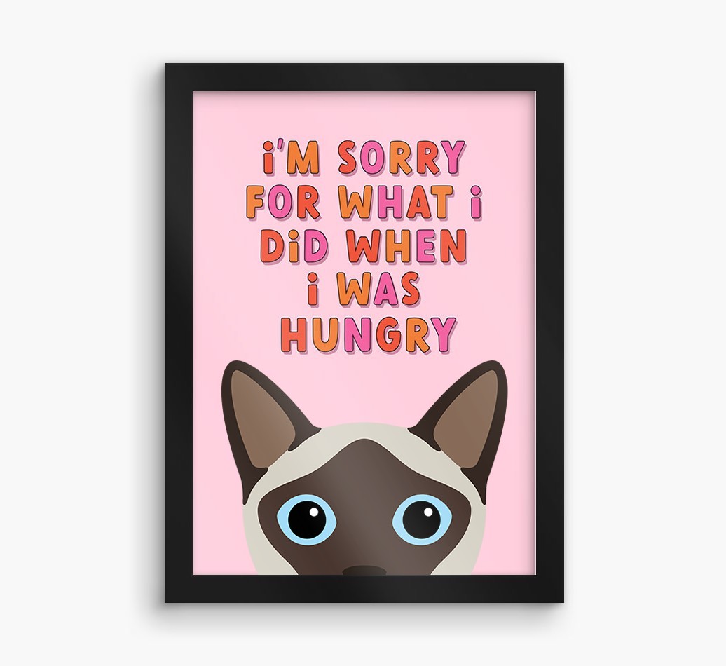 Sorry For What I Did: Personalised {breedCommonName} Framed Print