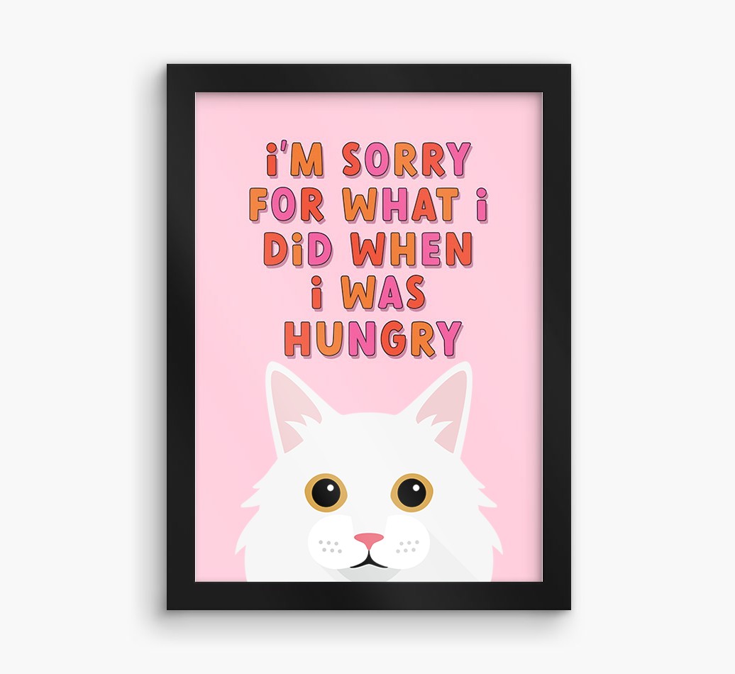 Sorry For What I Did: Personalised {breedCommonName} Framed Print