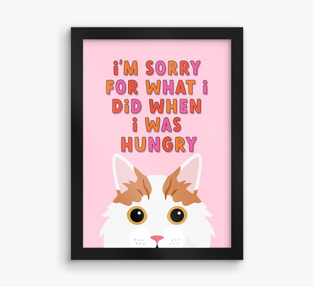 Sorry For What I Did: Personalised {breedCommonName} Framed Print