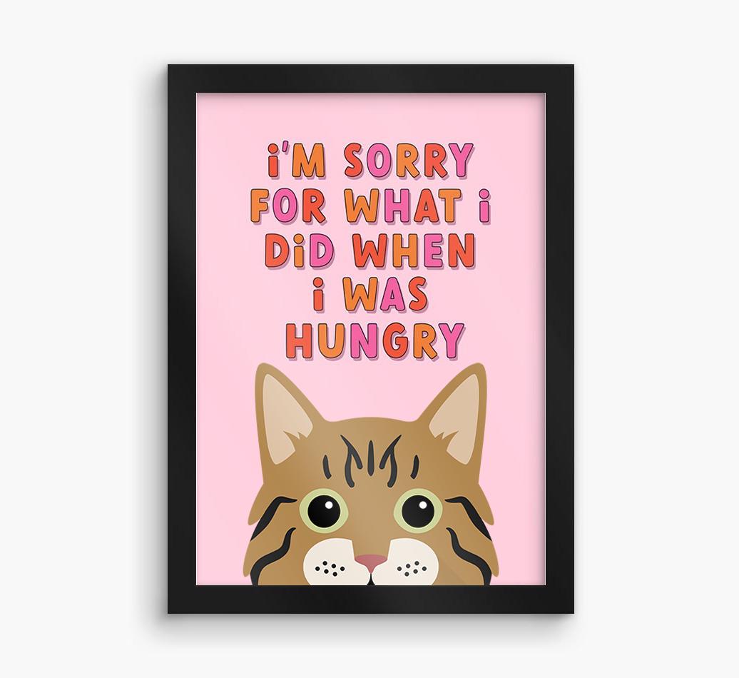 Sorry For What I Did: Personalized {breedCommonName} Framed Print