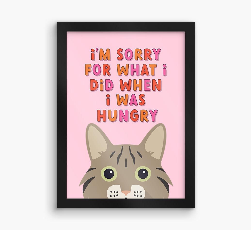 Sorry For What I Did: Personalized {breedCommonName} Framed Print