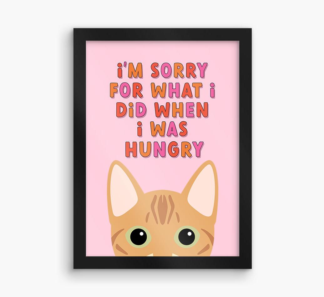 Sorry For What I Did: Personalized {breedCommonName} Framed Print