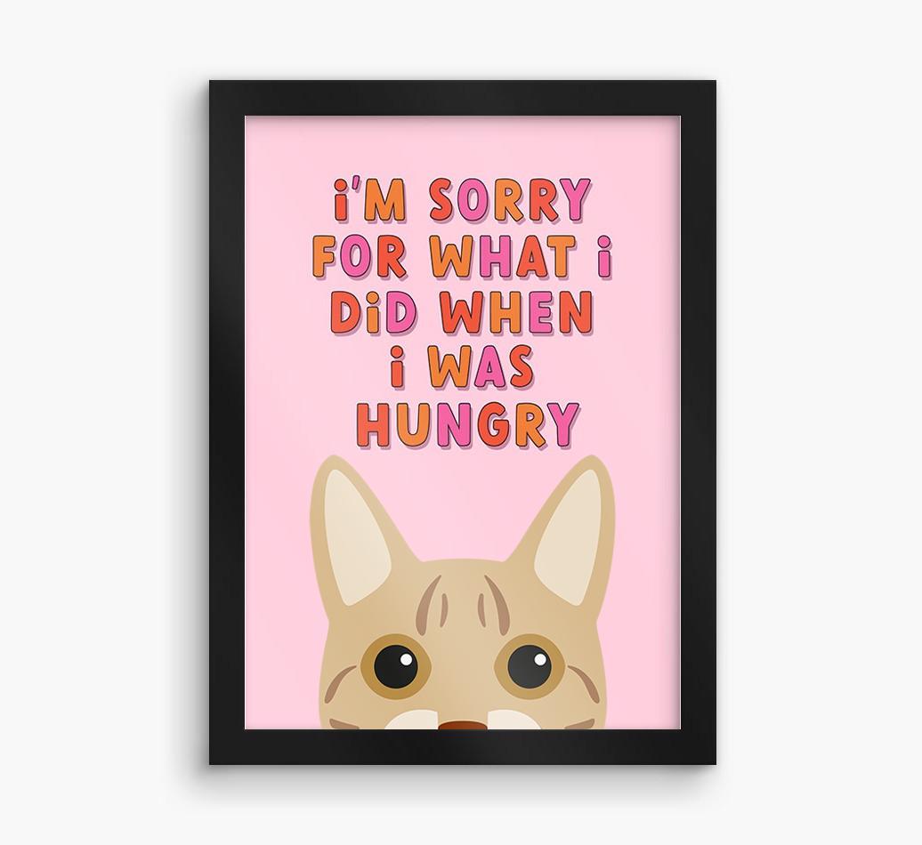 Sorry For What I Did: Personalized {breedCommonName} Framed Print