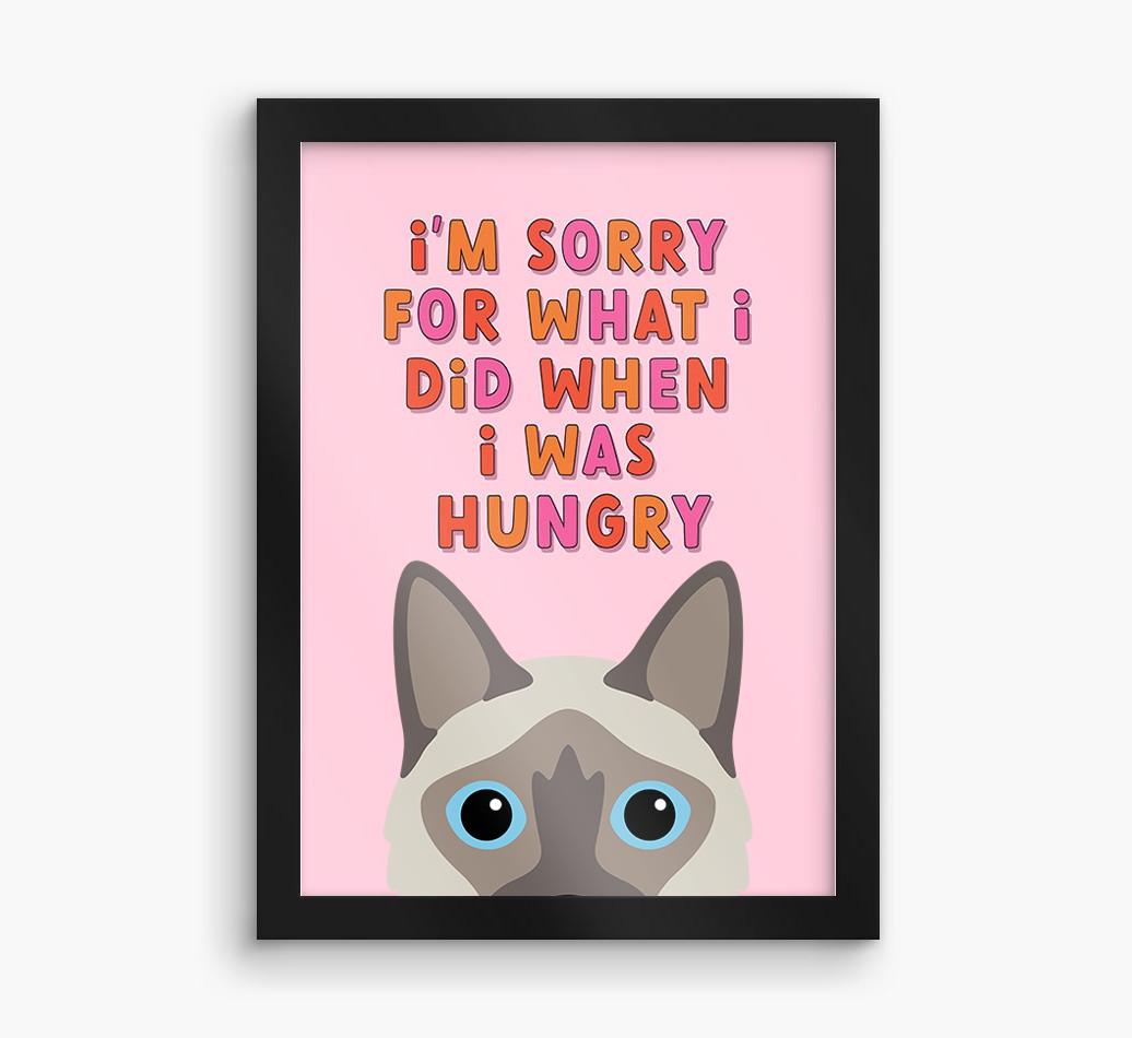 Sorry For What I Did: Personalized {breedCommonName} Framed Print