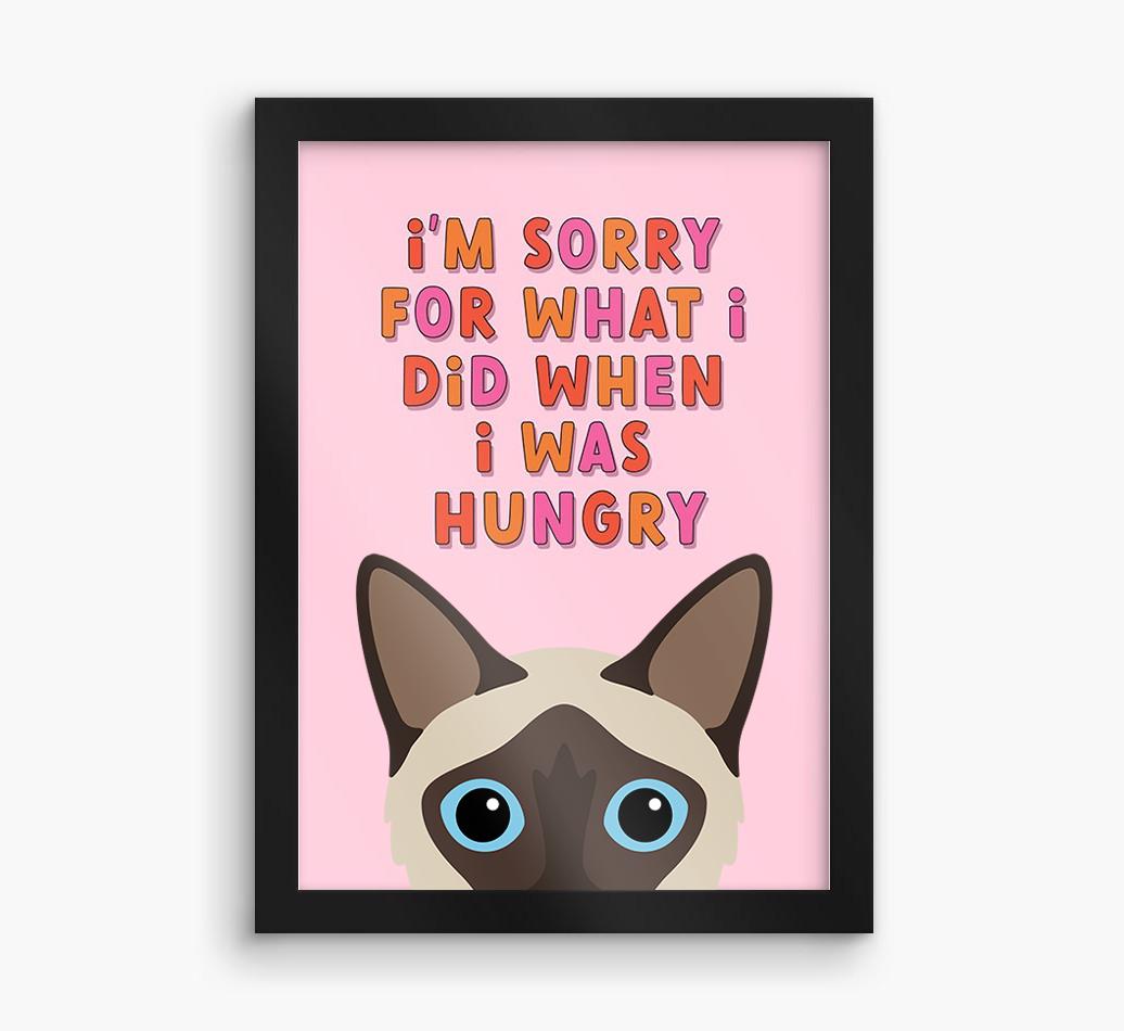 Sorry For What I Did: Personalized {breedCommonName} Framed Print