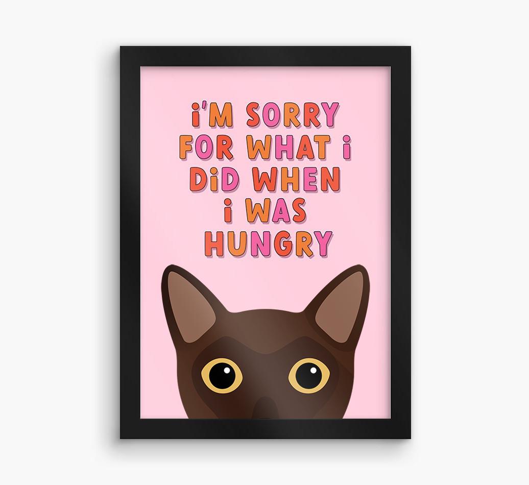 Sorry For What I Did: Personalized {breedCommonName} Framed Print