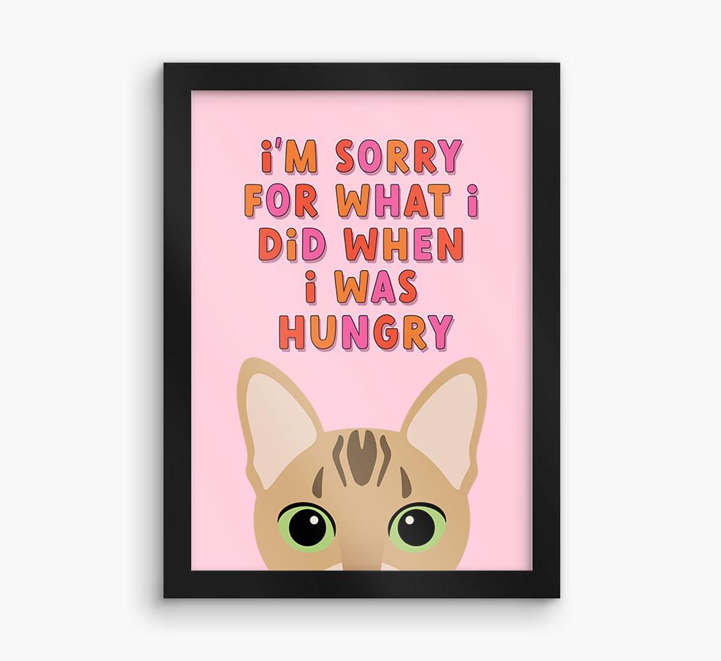 Sorry For What I Did: Personalized {breedCommonName} Framed Print