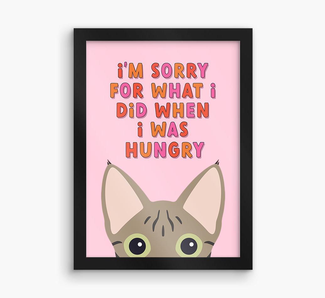 Sorry For What I Did: Personalized {breedCommonName} Framed Print