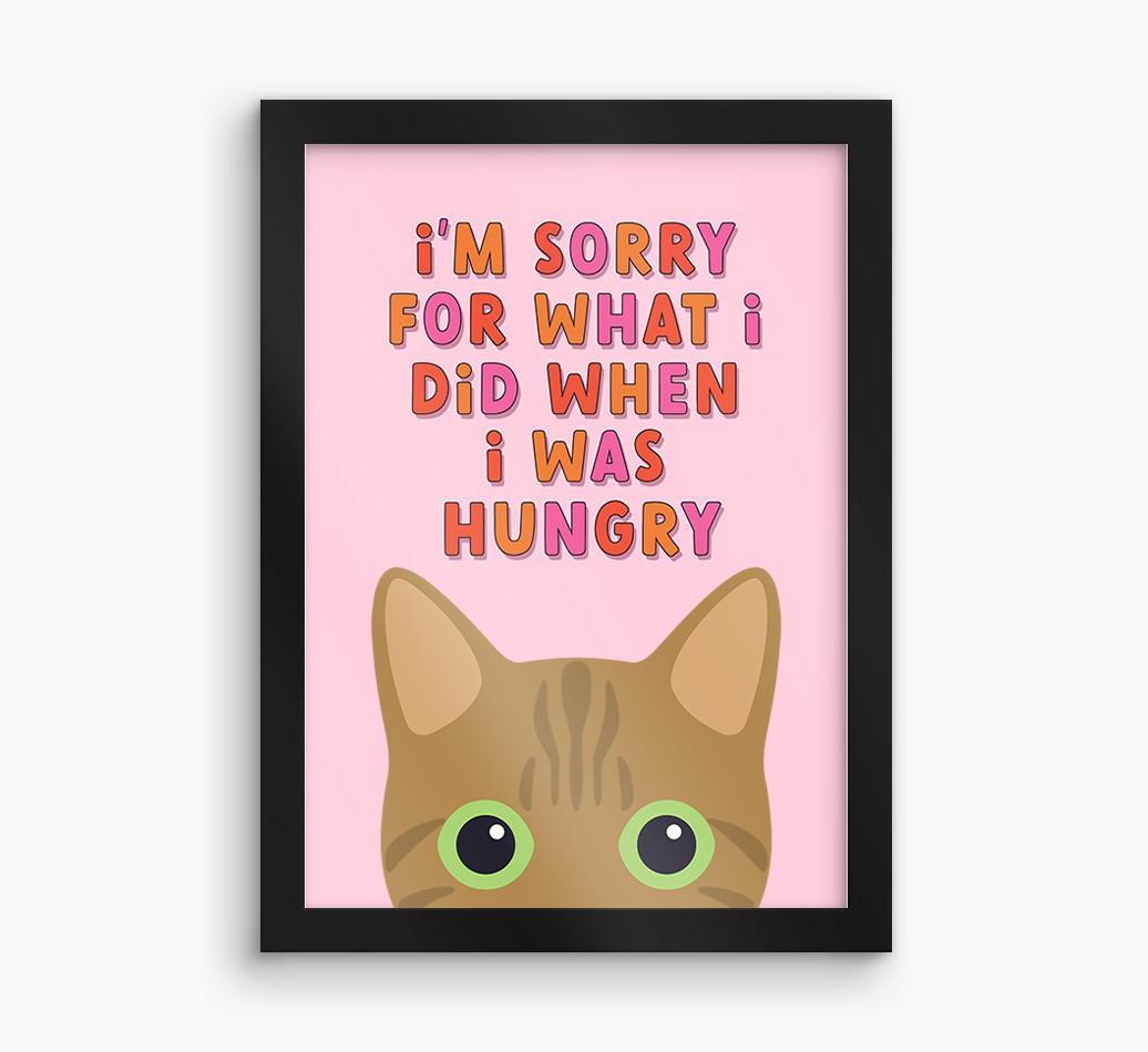 Sorry For What I Did: Personalized {breedCommonName} Framed Print
