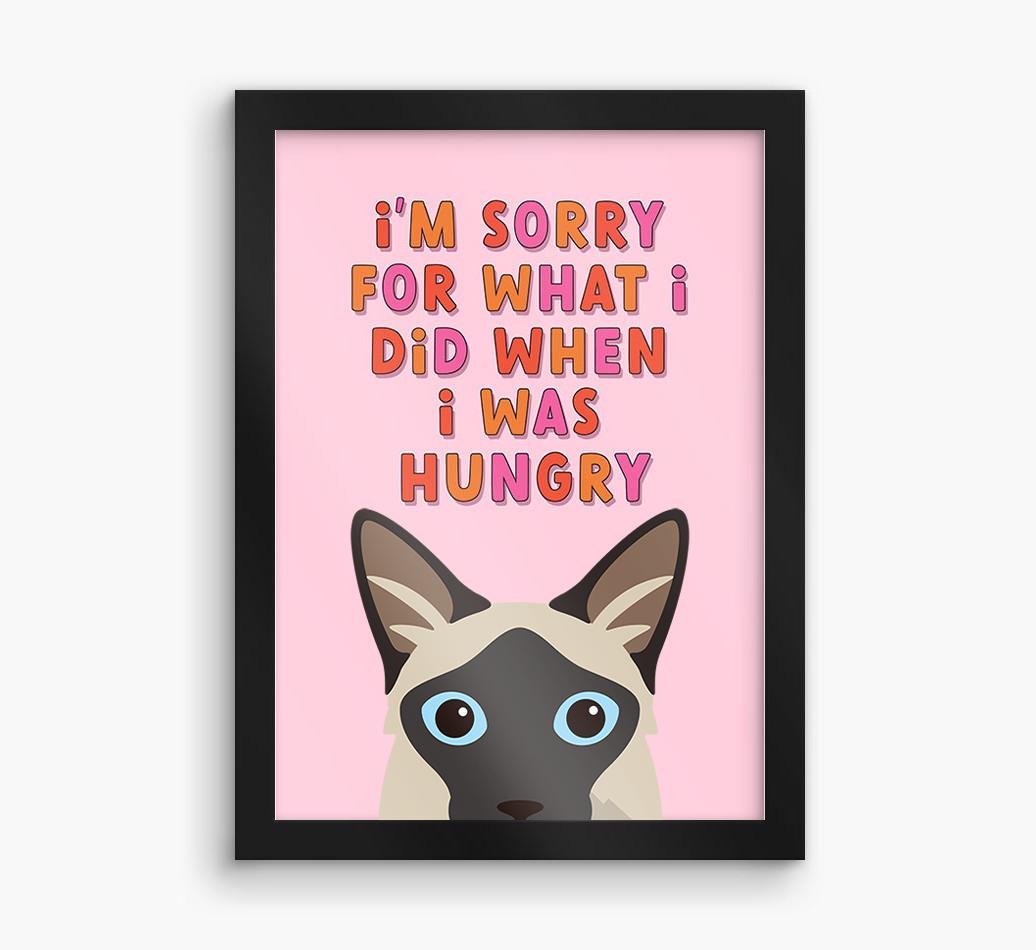 Sorry For What I Did: Personalized {breedCommonName} Framed Print