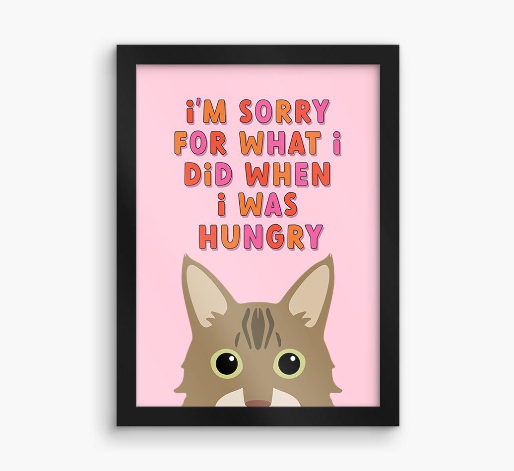 Sorry For What I Did: Personalized {breedCommonName} Framed Print
