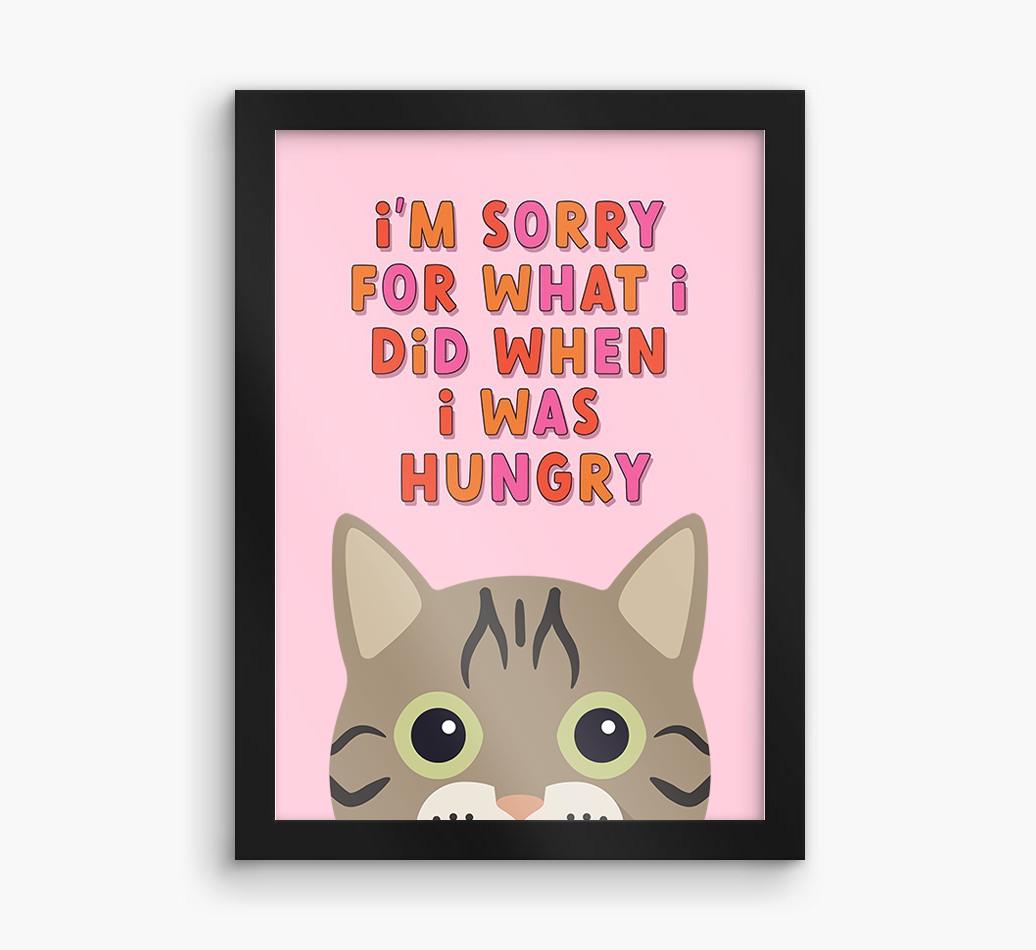 Sorry For What I Did: Personalized {breedCommonName} Framed Print