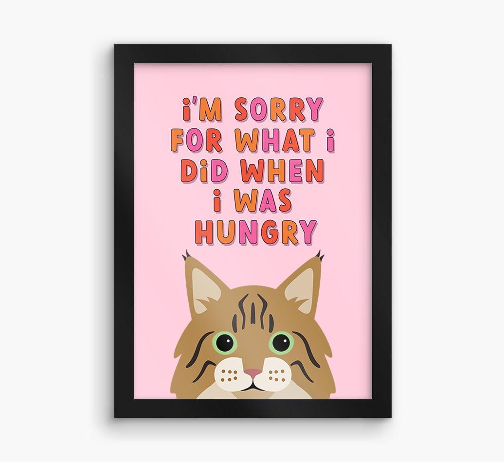 Sorry For What I Did: Personalized {breedCommonName} Framed Print