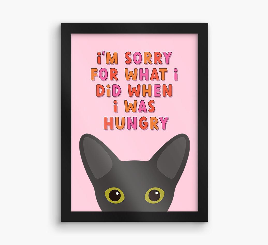 Sorry For What I Did: Personalized {breedCommonName} Framed Print