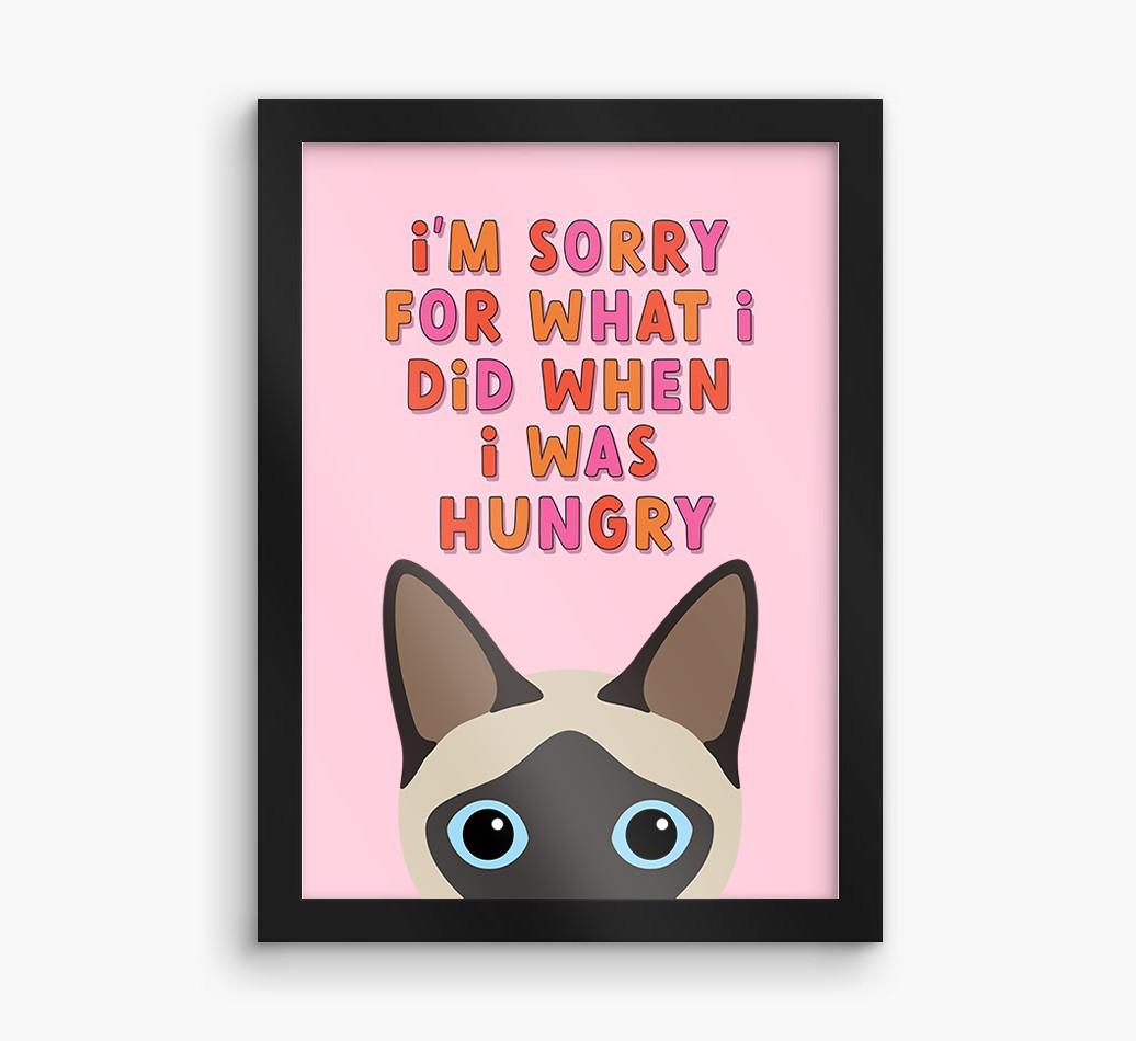 Sorry For What I Did: Personalized {breedCommonName} Framed Print
