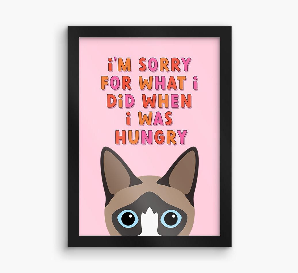 Sorry For What I Did: Personalized {breedCommonName} Framed Print