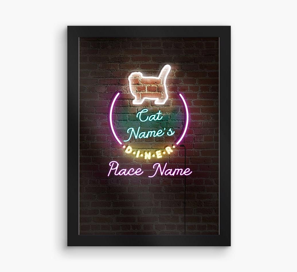 Neon Sign: Personalized {breedCommonName} Framed Print