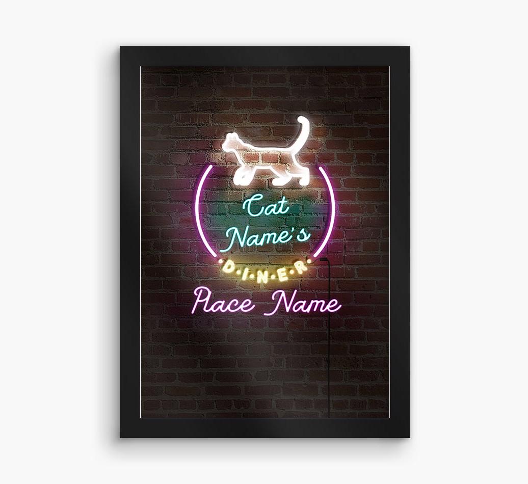 Neon Sign: Personalized {breedCommonName} Framed Print