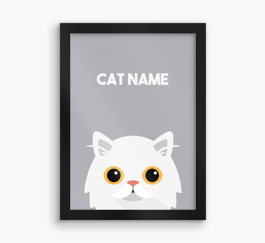 Peeking Cat: Personalised {breedCommonName} Framed Print
