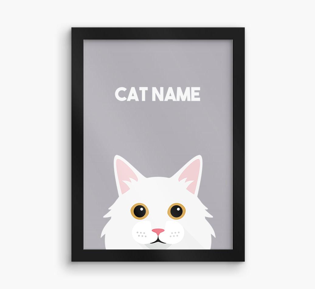 Peeking Cat: Personalized {breedCommonName} Framed Print