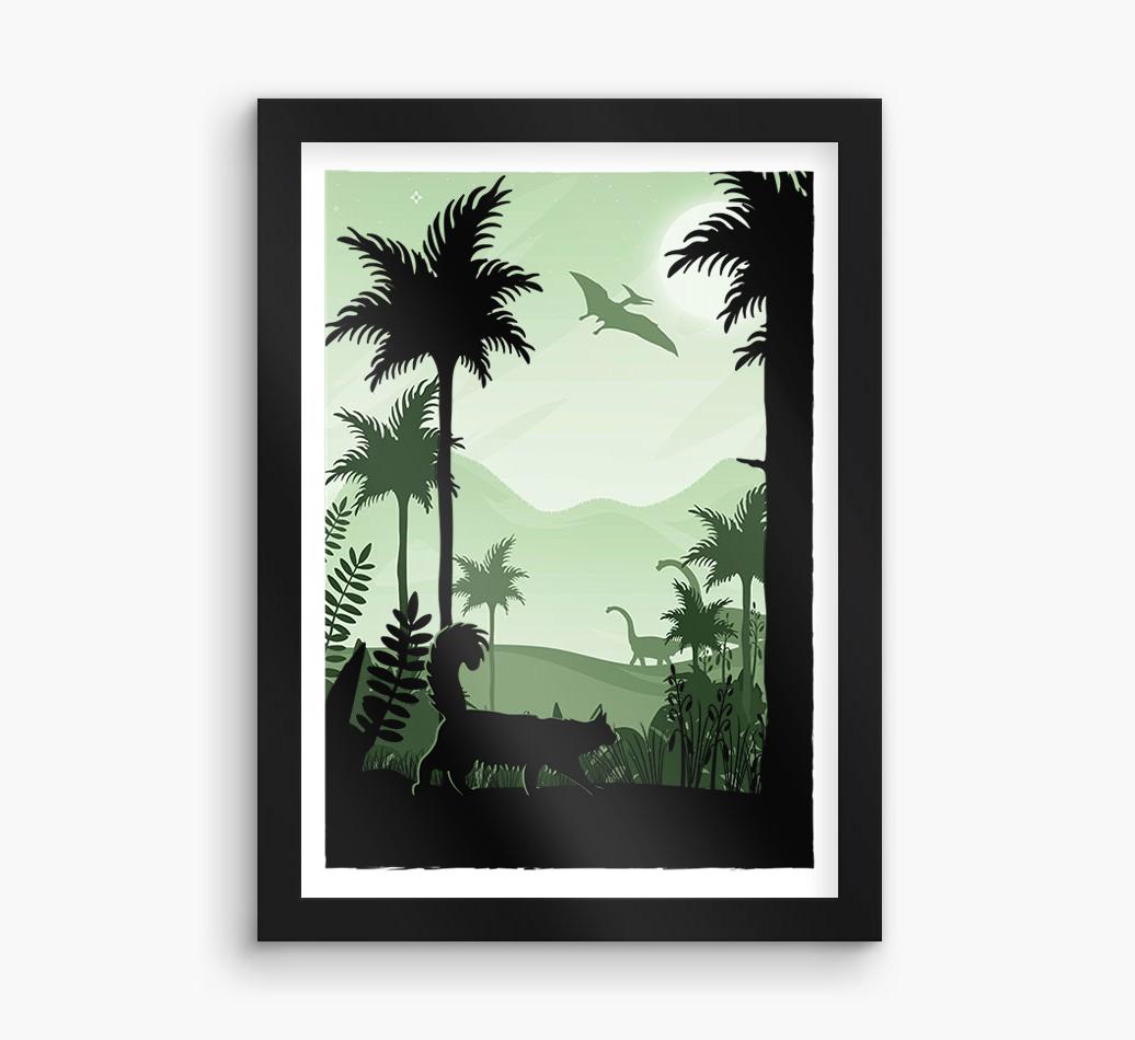 Dinosaur Adventure: Personalized {breedCommonName} Framed Print