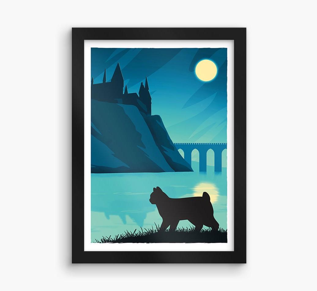Magical Adventure: Personalized {breedCommonName} Framed Print