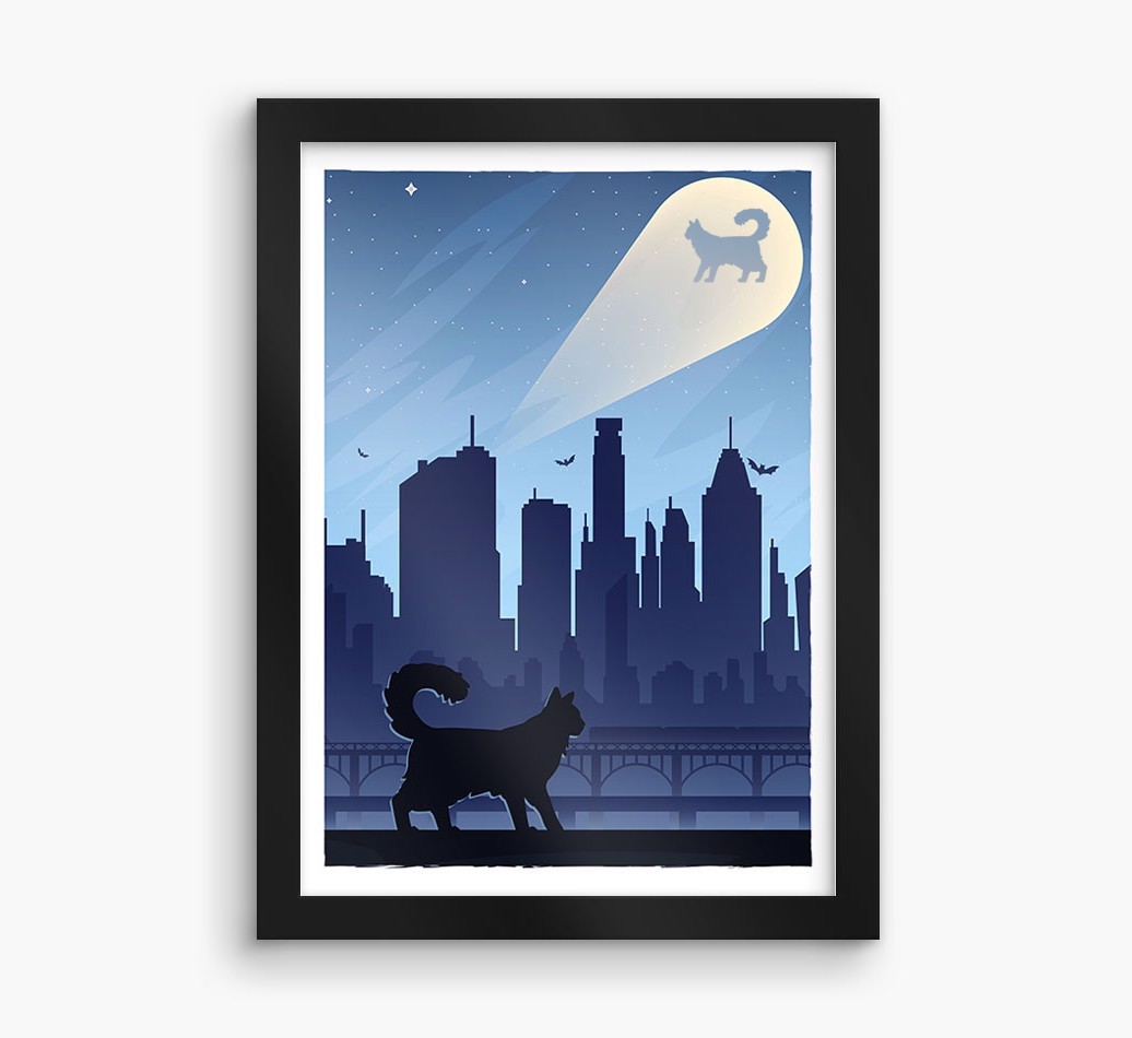 Superhero Adventure: Personalised {breedCommonName} Framed Print