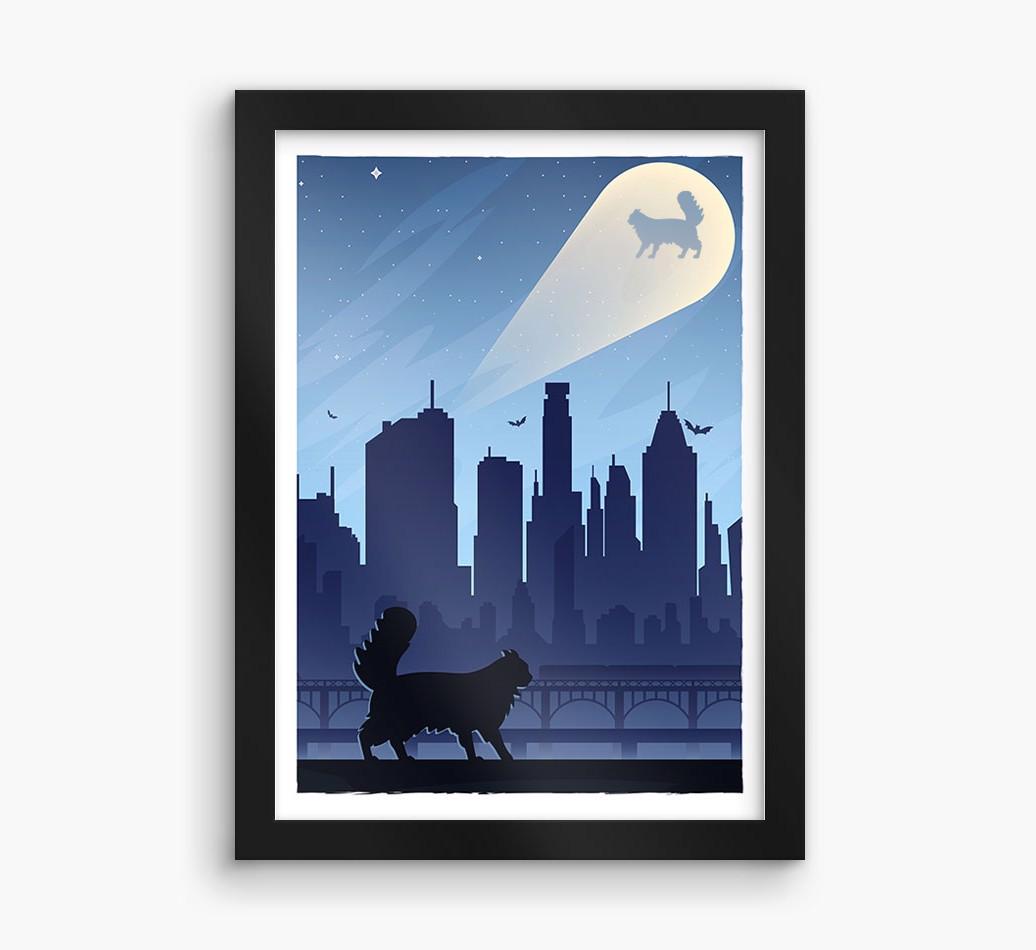 Superhero Adventure: Personalized {breedCommonName} Framed Print