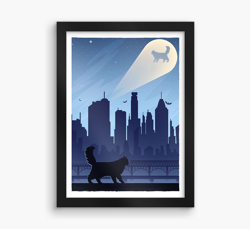 Superhero Adventure: Personalized {breedCommonName} Framed Print
