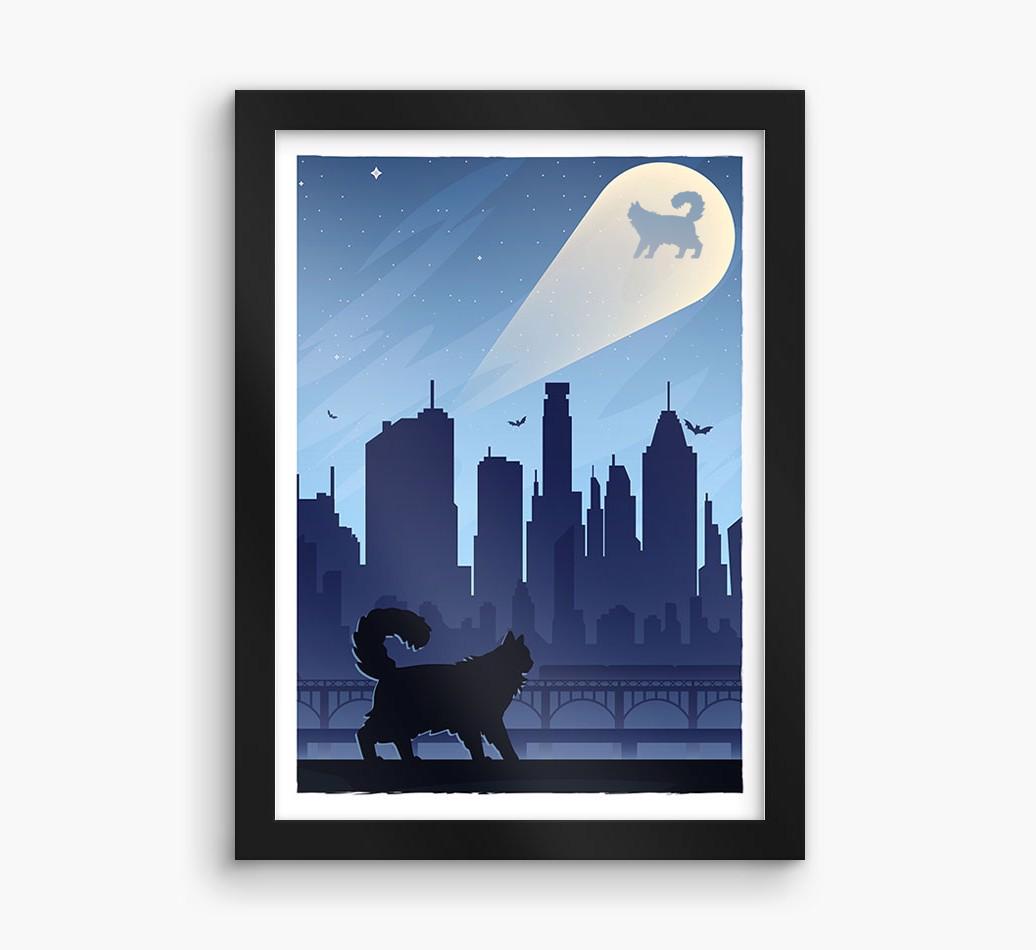 Superhero Adventure: Personalized {breedCommonName} Framed Print