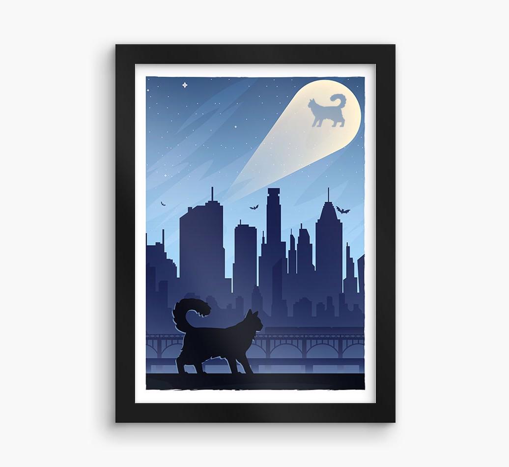 Superhero Adventure: Personalized {breedCommonName} Framed Print