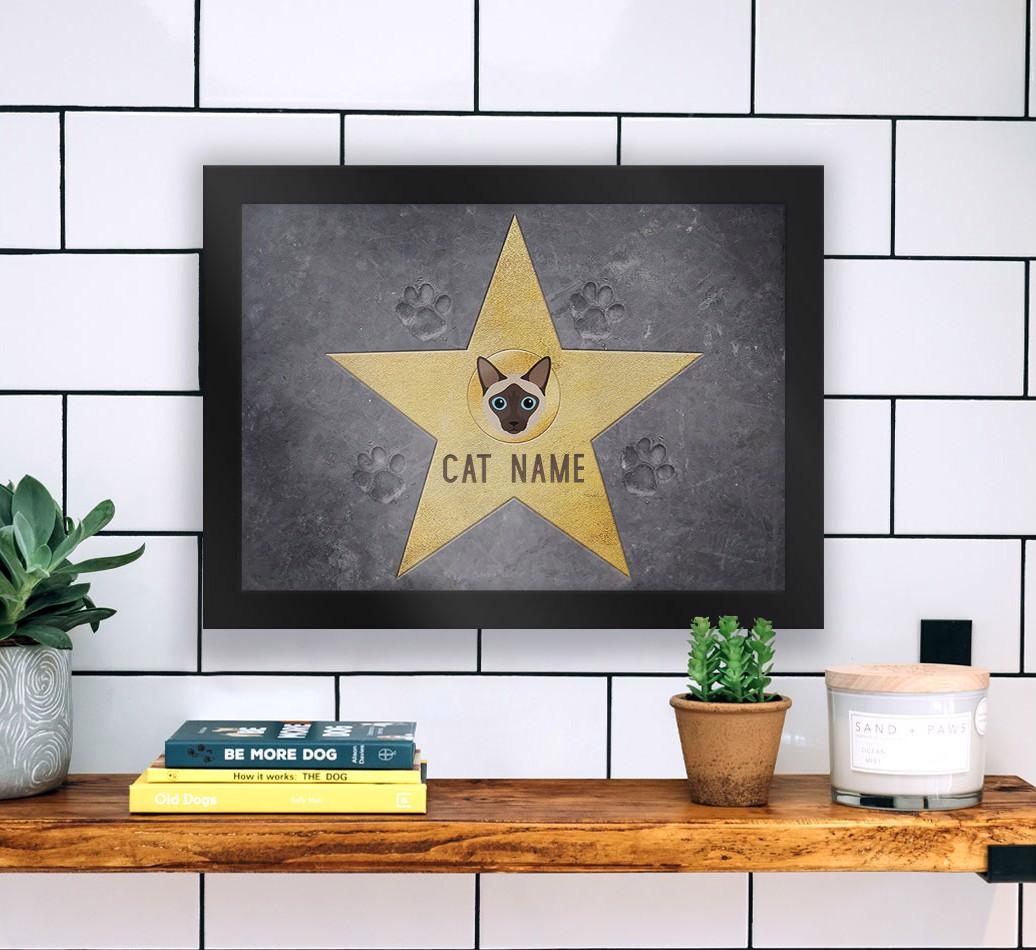 Star of Fame: Personalized {breedCommonName} Framed Print