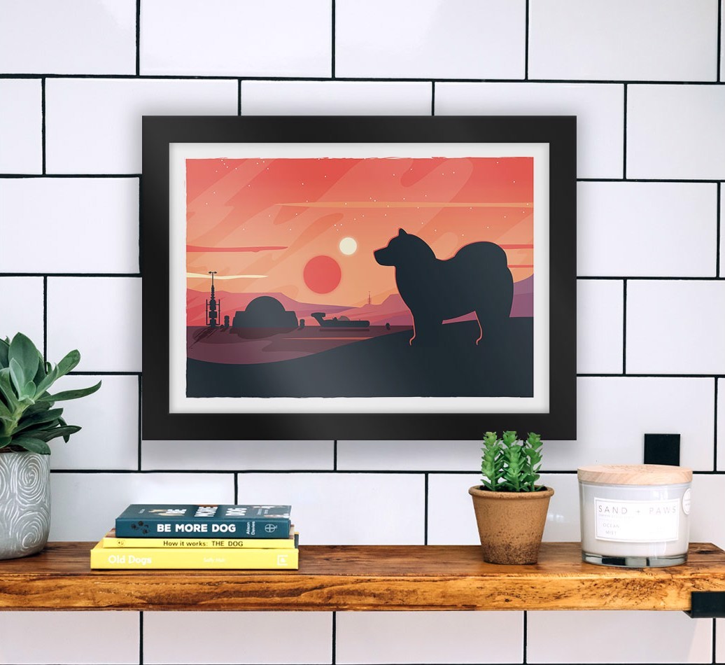 Sci-Fi Adventure: Personalised {breedFullName} Framed Print