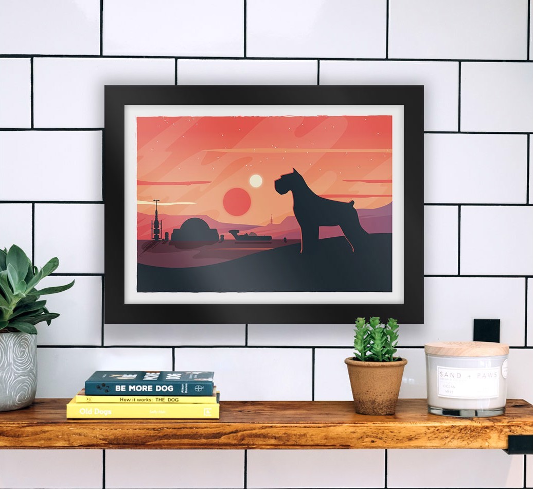 Sci-Fi Adventure: Personalised {breedFullName} Framed Print