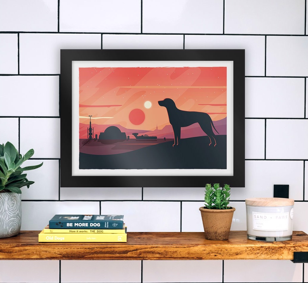 Sci-Fi Adventure: Personalized {breedFullName} Framed Print