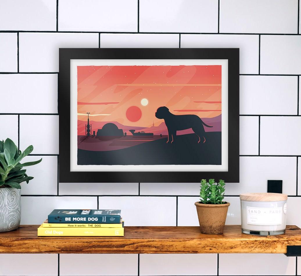 Sci-Fi Adventure: Personalized {breedFullName} Framed Print