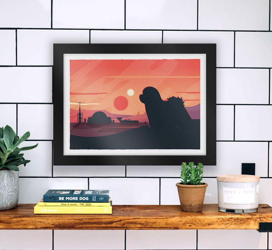 Sci-Fi Adventure: Personalized {breedFullName} Framed Print