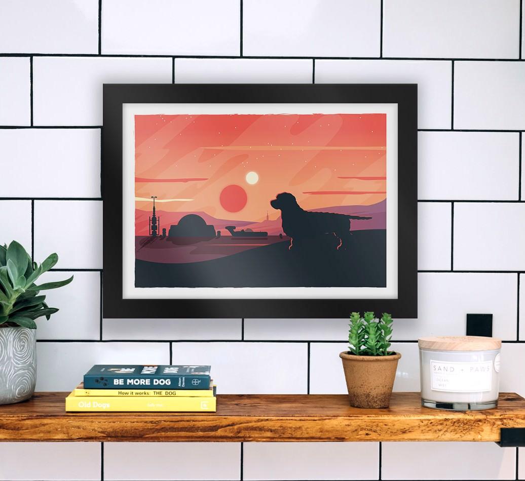 Sci-Fi Adventure: Personalized {breedFullName} Framed Print