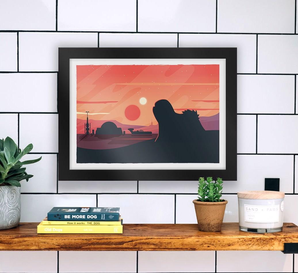 Sci-Fi Adventure: Personalized {breedFullName} Framed Print