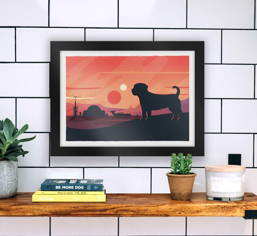 Sci-Fi Adventure: Personalized {breedFullName} Framed Print