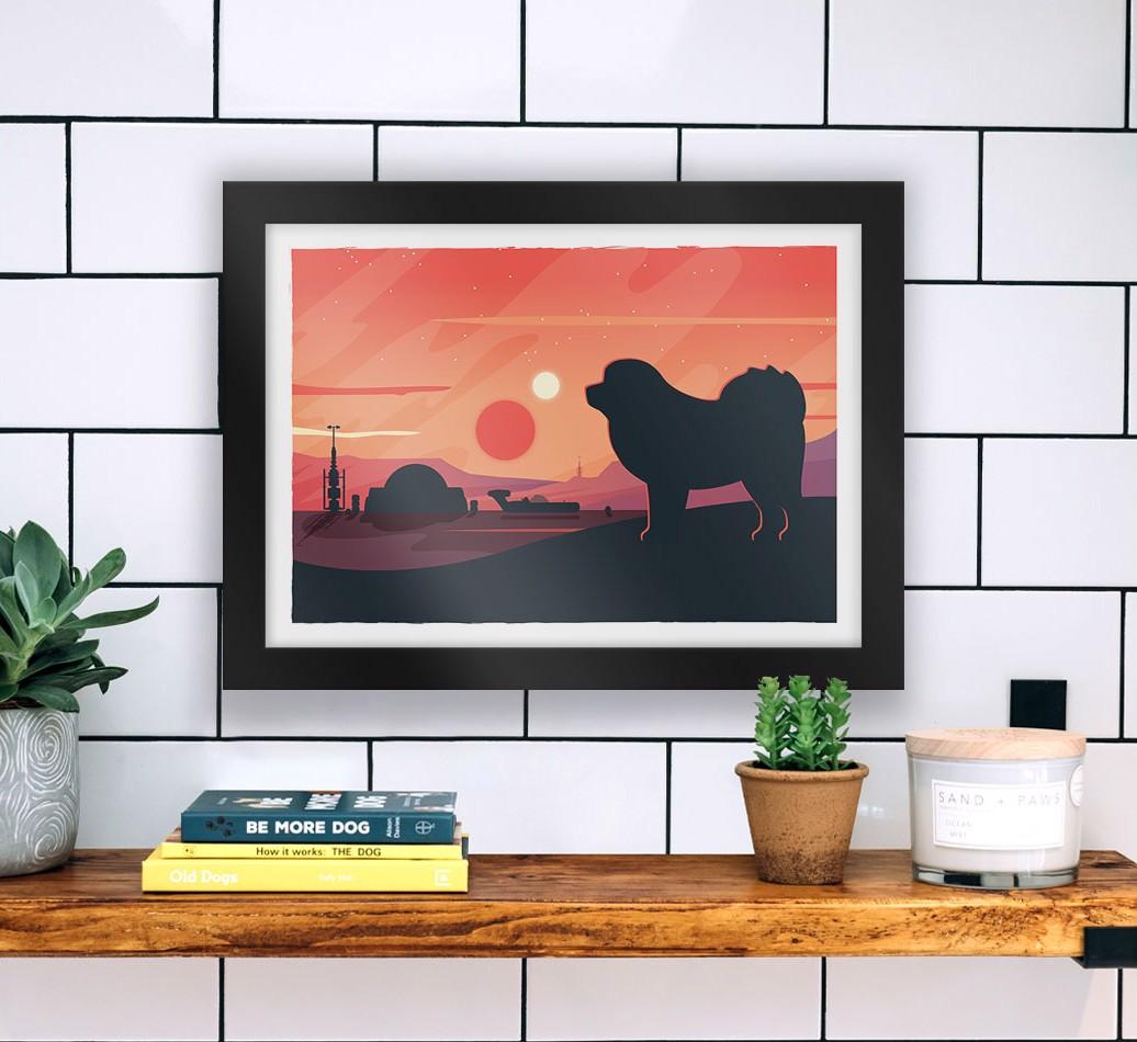 Sci-Fi Adventure: Personalized {breedFullName} Framed Print