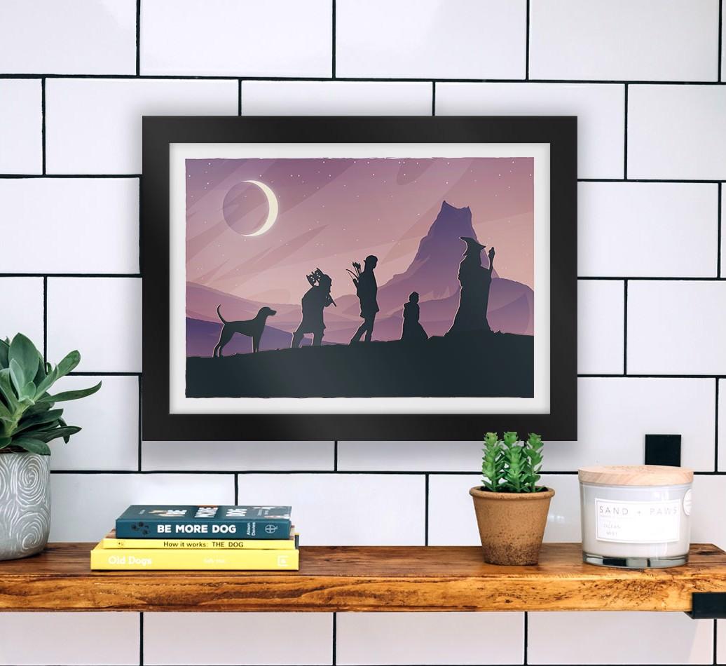 Fantasy Adventure: Personalized {breedFullName} Framed Print